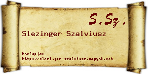 Slezinger Szalviusz névjegykártya